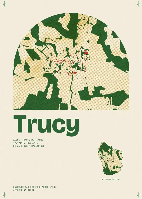 Affiche de Trucy, calculée par 123-fr d'après l'IGN