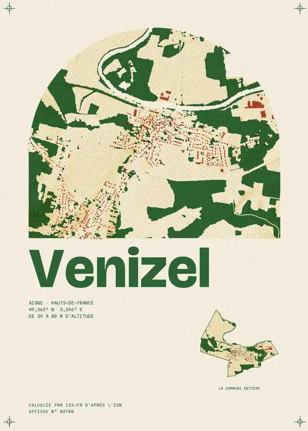 Affiche de Venizel, calculée par 123-fr d'après l'IGN