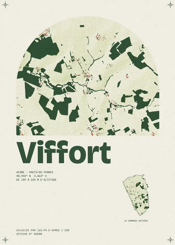 Affiche de Viffort, calculée par 123-fr d'après l'IGN
