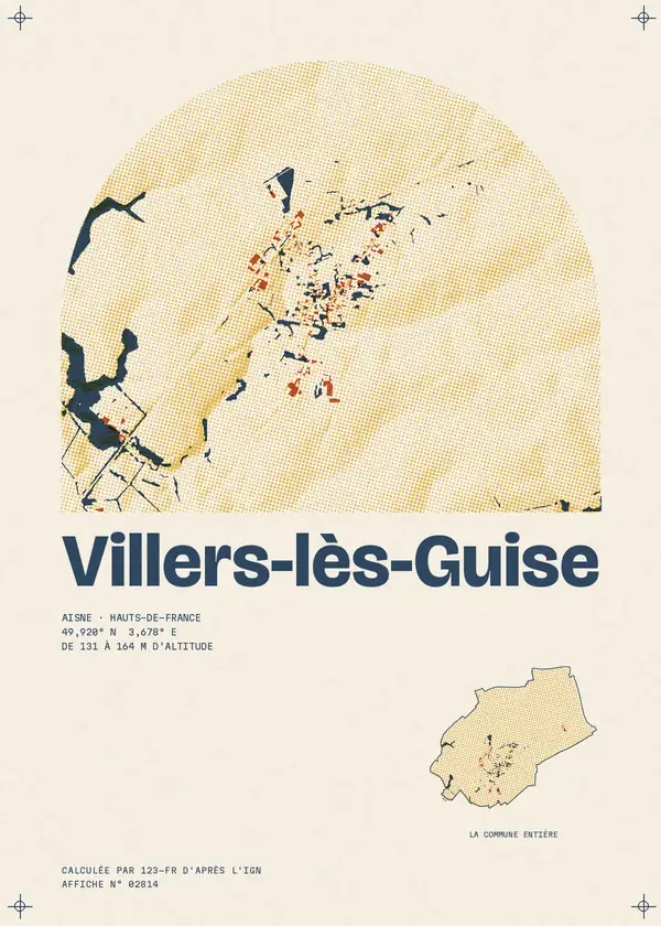 Affiche de Villers-lès-Guise, calculée par 123-fr d'après l'IGN
