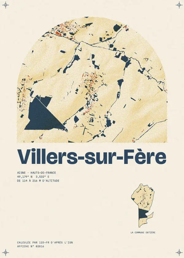 Affiche de Villers-sur-Fère, calculée par 123-fr d'après l'IGN