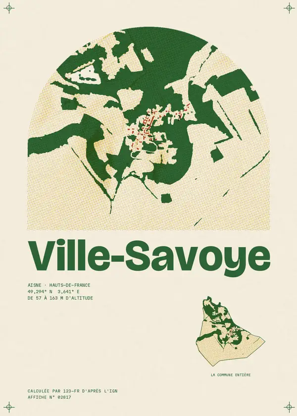 Affiche de Ville-Savoye, calculée par 123-fr d'après l'IGN