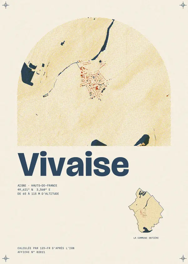 Affiche de Vivaise, calculée par 123-fr d'après l'IGN