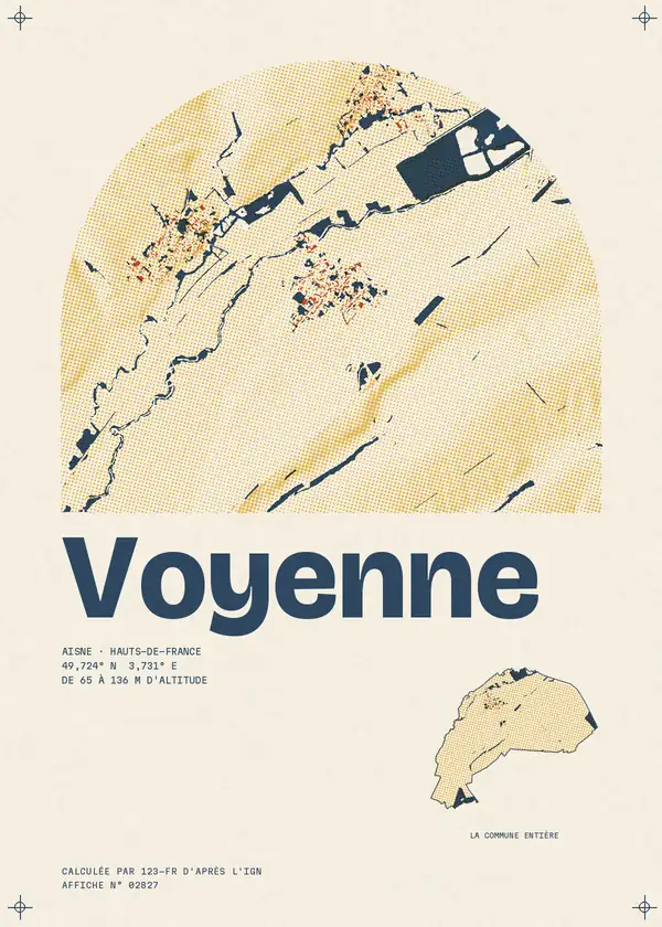 Affiche de Voyenne, calculée par 123-fr d'après l'IGN