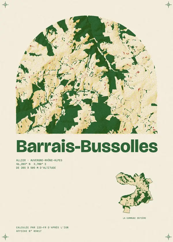 Affiche de Barrais-Bussolles, calculée par 123-fr d'après l'IGN