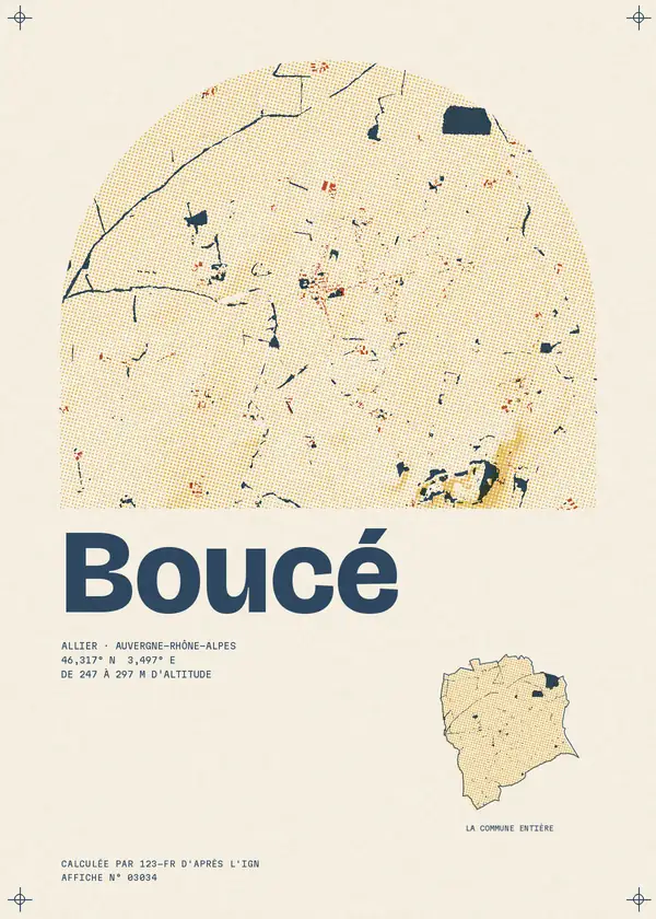 Affiche de Boucé, calculée par 123-fr d'après l'IGN
