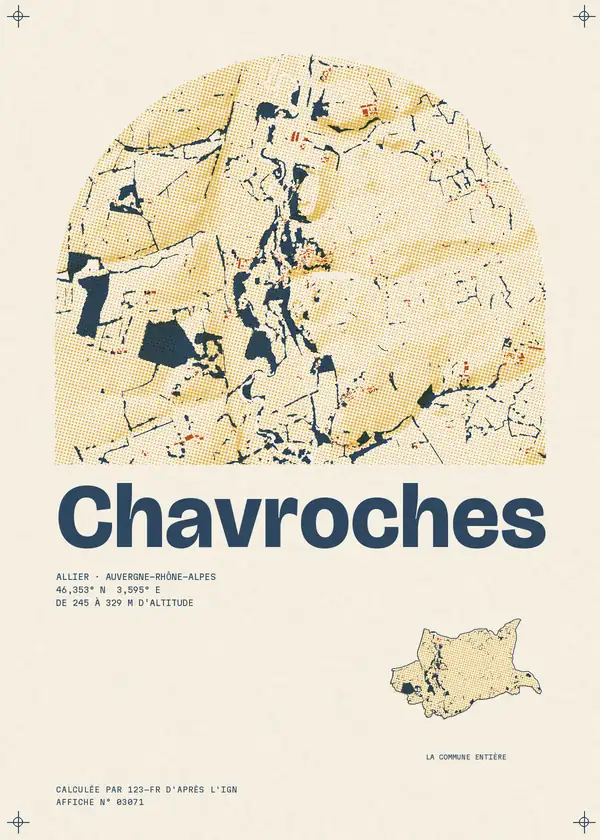 Affiche de Chavroches, calculée par 123-fr d'après l'IGN