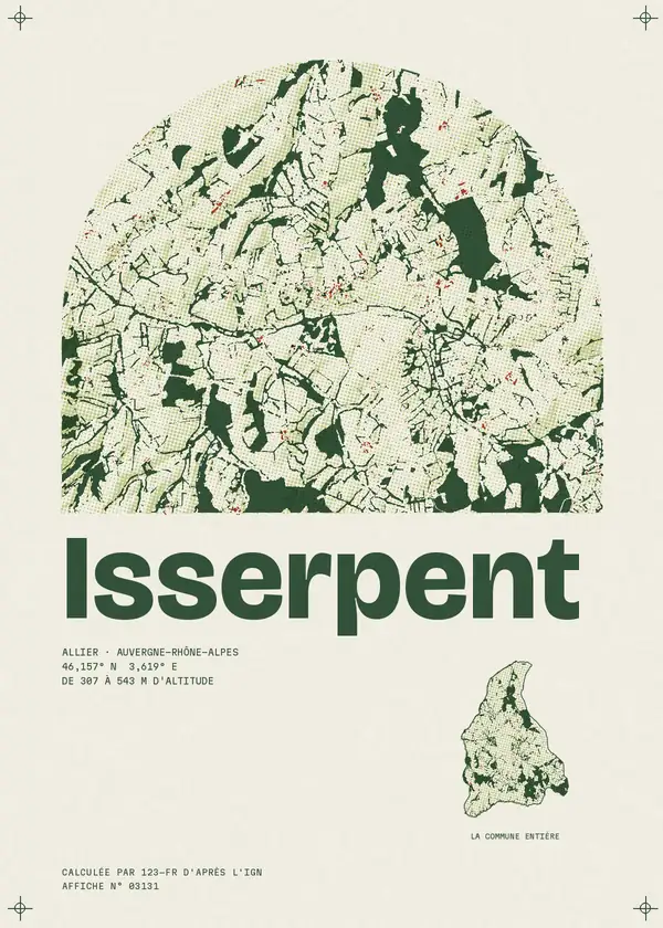 Affiche de Isserpent, calculée par 123-fr d'après l'IGN