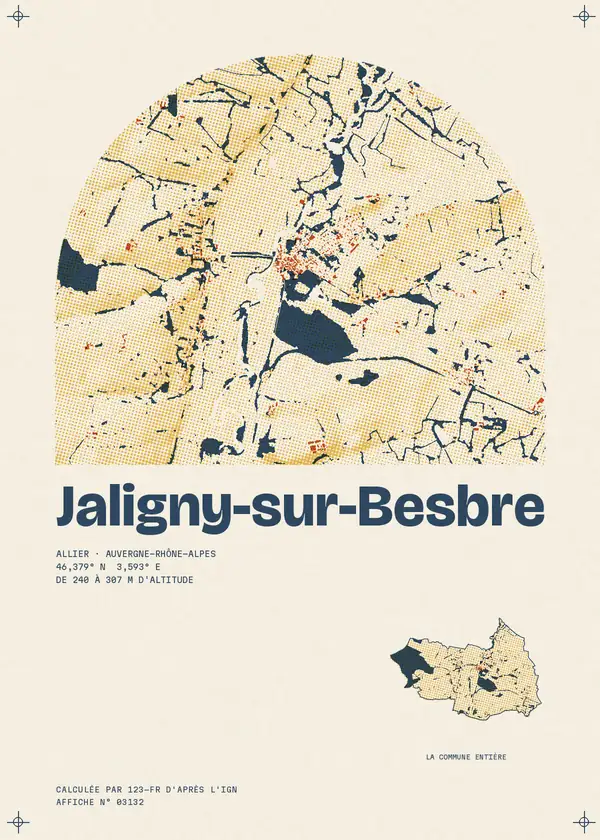 Affiche de Jaligny-sur-Besbre, calculée par 123-fr d'après l'IGN