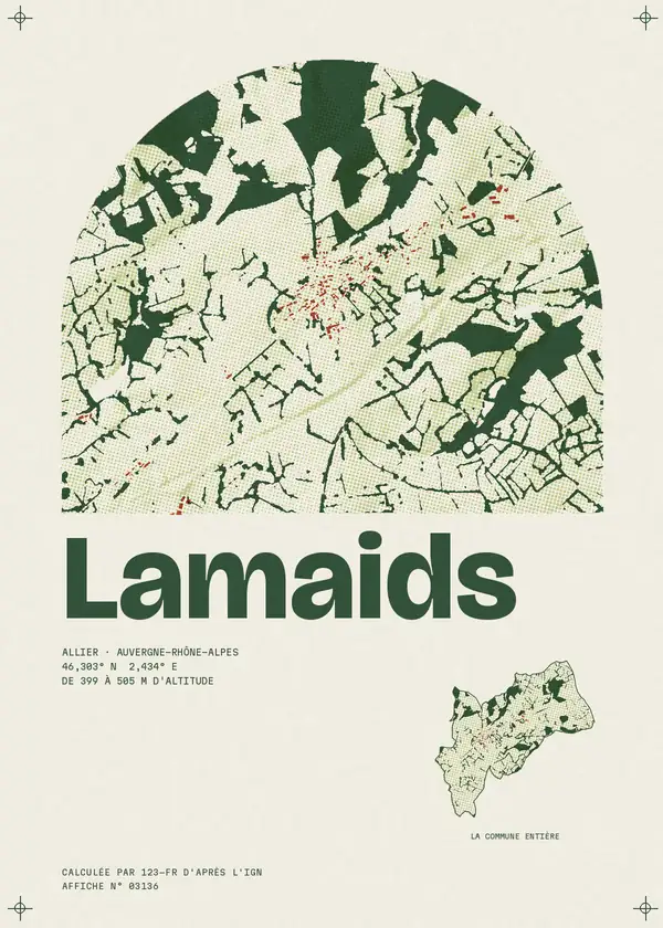 Affiche de Lamaids, calculée par 123-fr d'après l'IGN
