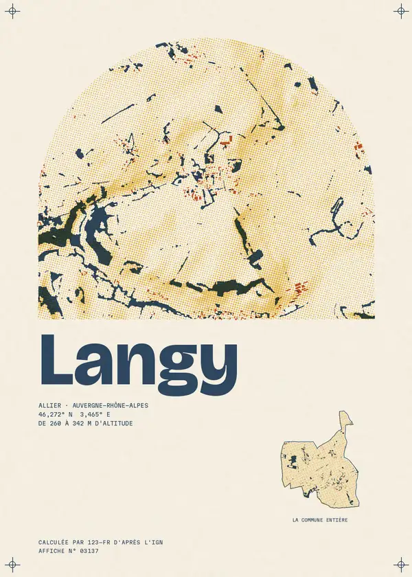 Affiche de Langy, calculée par 123-fr d'après l'IGN