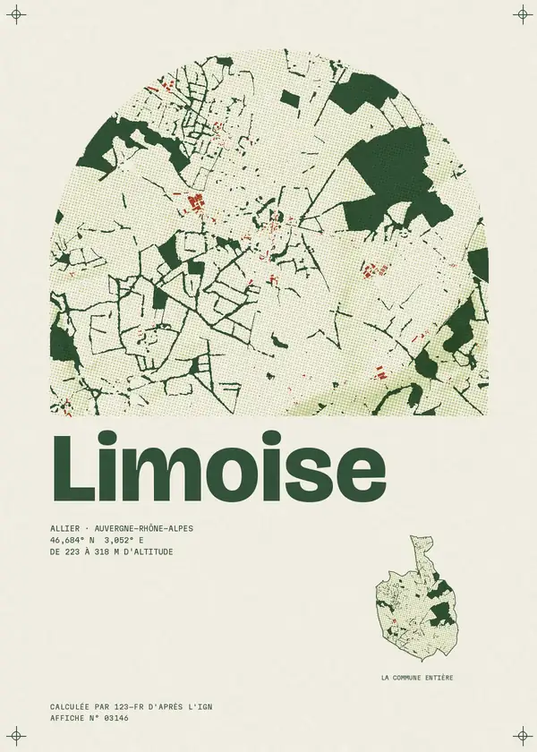 Affiche de Limoise, calculée par 123-fr d'après l'IGN
