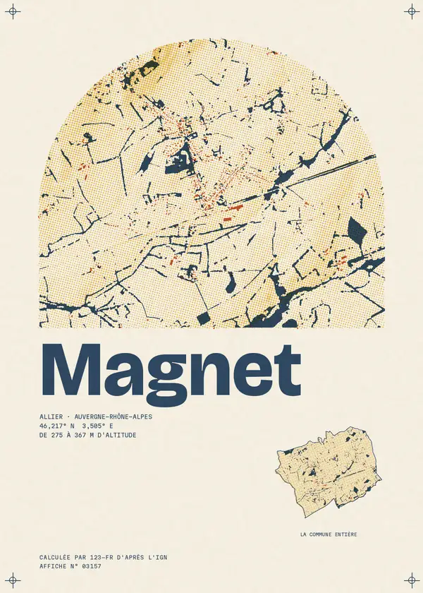 Affiche de Magnet, calculée par 123-fr d'après l'IGN