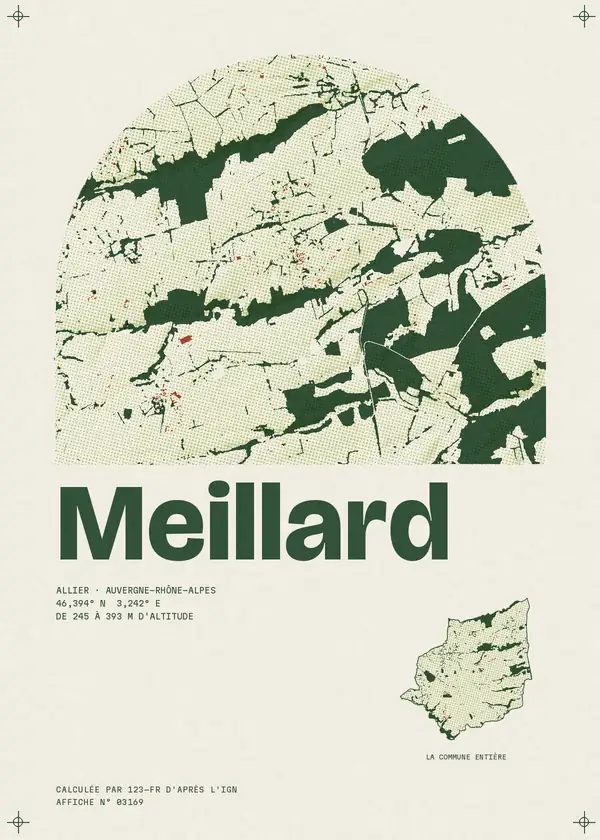 Affiche de Meillard, calculée par 123-fr d'après l'IGN