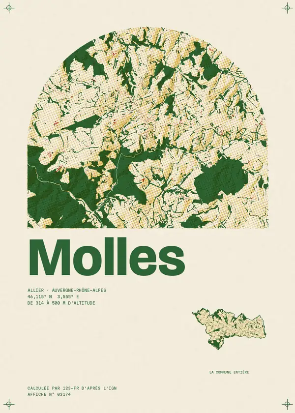 Affiche de Molles, calculée par 123-fr d'après l'IGN