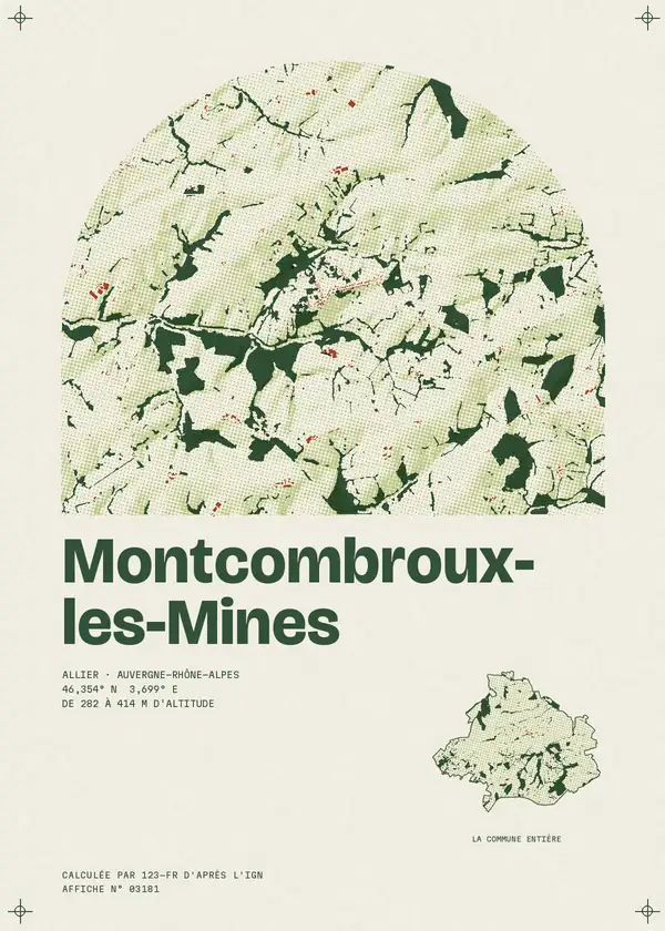 Affiche de Montcombroux-les-Mines, calculée par 123-fr d'après l'IGN