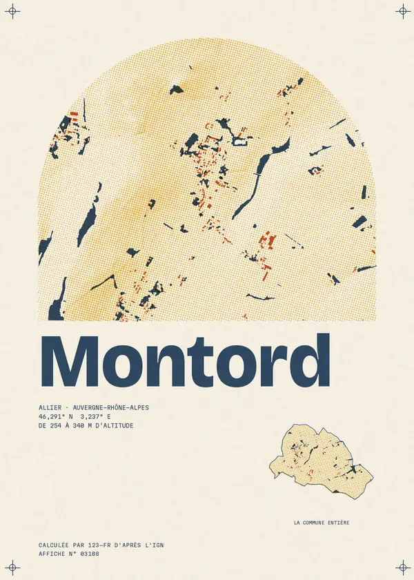 Affiche de Montord, calculée par 123-fr d'après l'IGN