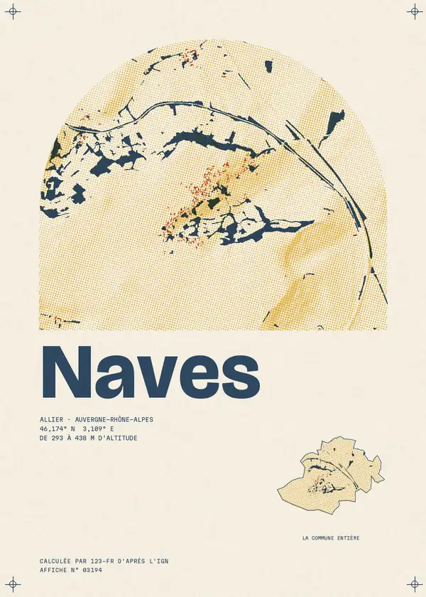 Affiche de Naves, calculée par 123-fr d'après l'IGN
