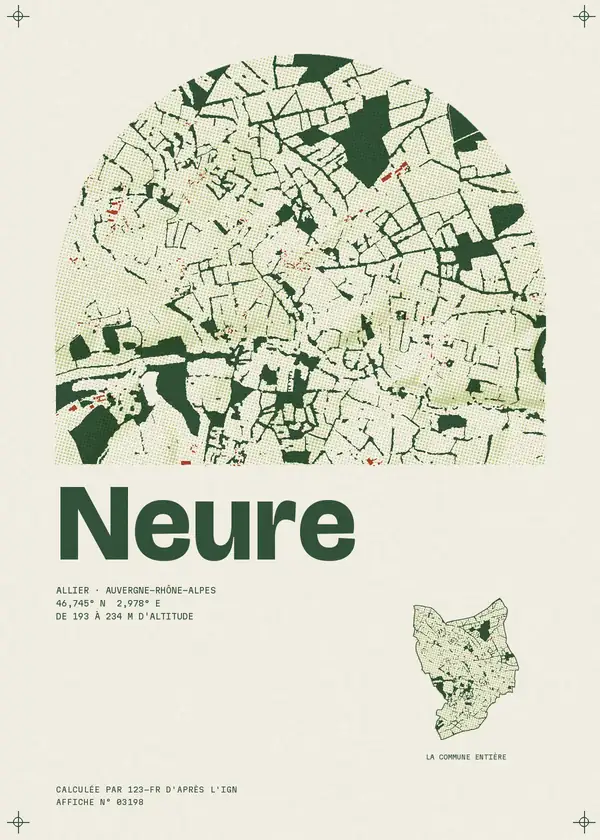 Affiche de Neure, calculée par 123-fr d'après l'IGN