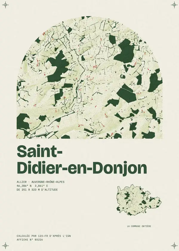 Affiche de Saint-Didier-en-Donjon, calculée par 123-fr d'après l'IGN