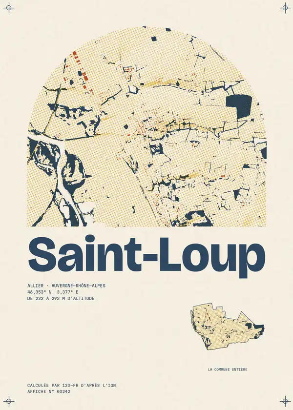 Affiche de Saint-Loup, calculée par 123-fr d'après l'IGN