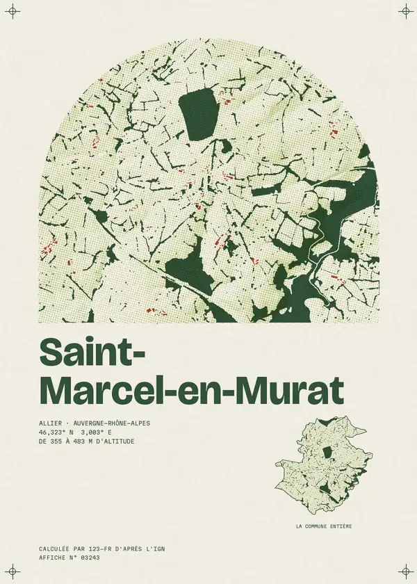 Affiche de Saint-Marcel-en-Murat, calculée par 123-fr d'après l'IGN