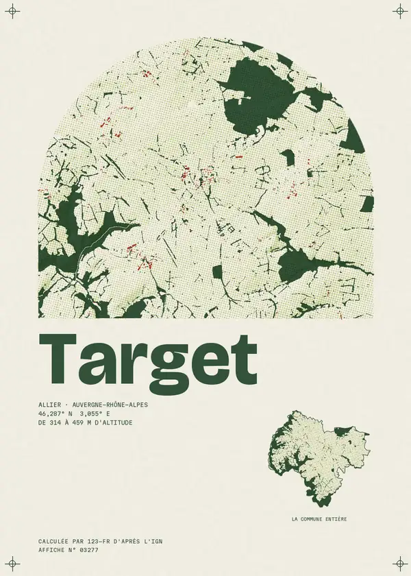Affiche de Target, calculée par 123-fr d'après l'IGN