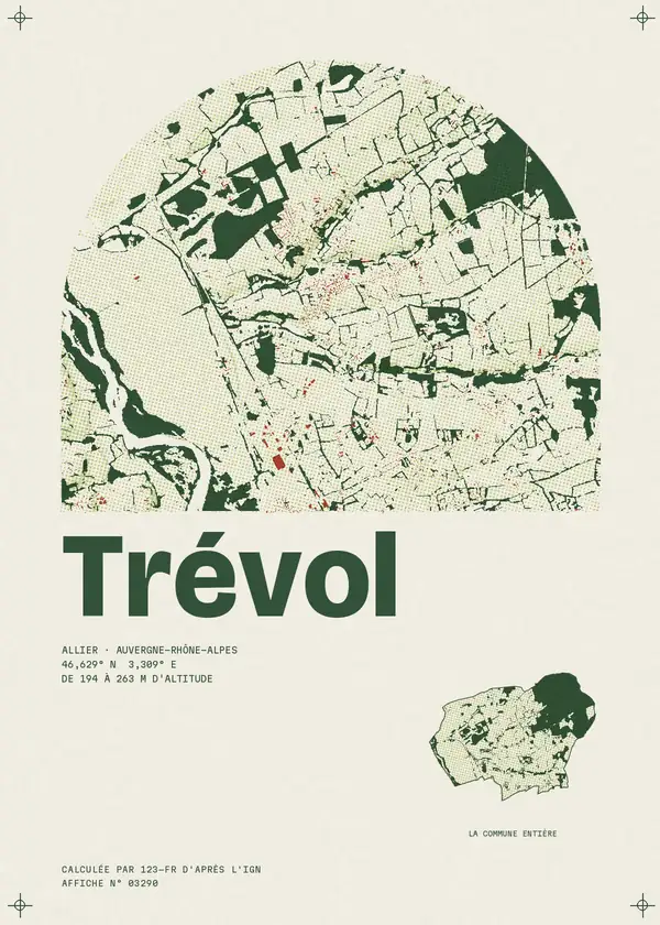 Affiche de Trévol, calculée par 123-fr d'après l'IGN