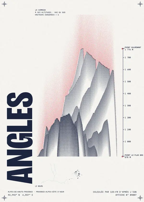 Affiche de Angles, calculée par 123-fr d'après l'IGN