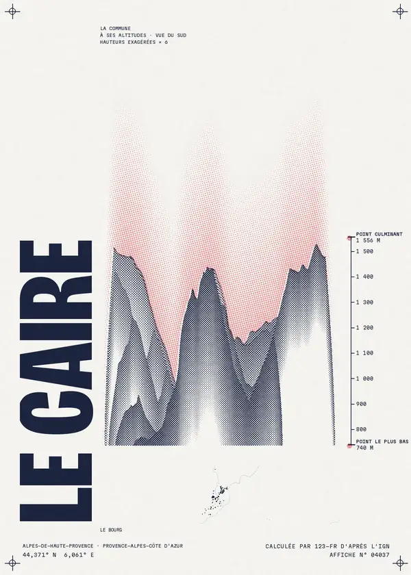 Affiche de Le Caire, calculée par 123-fr d'après l'IGN