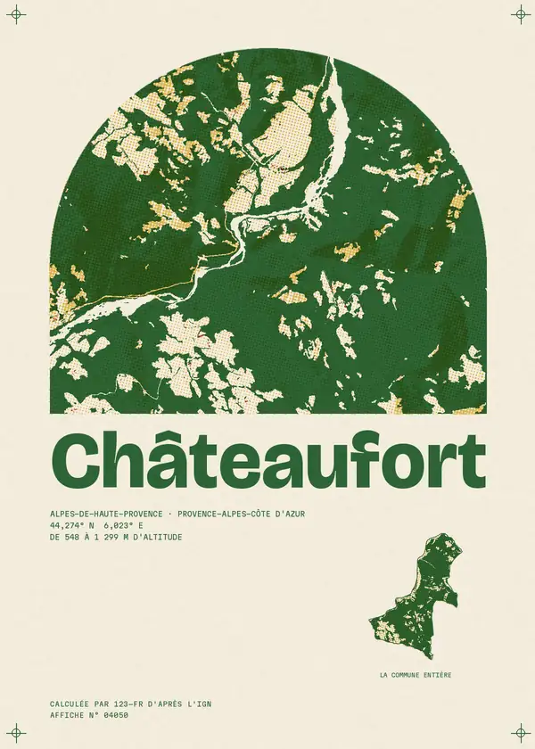 Affiche de Châteaufort, calculée par 123-fr d'après l'IGN