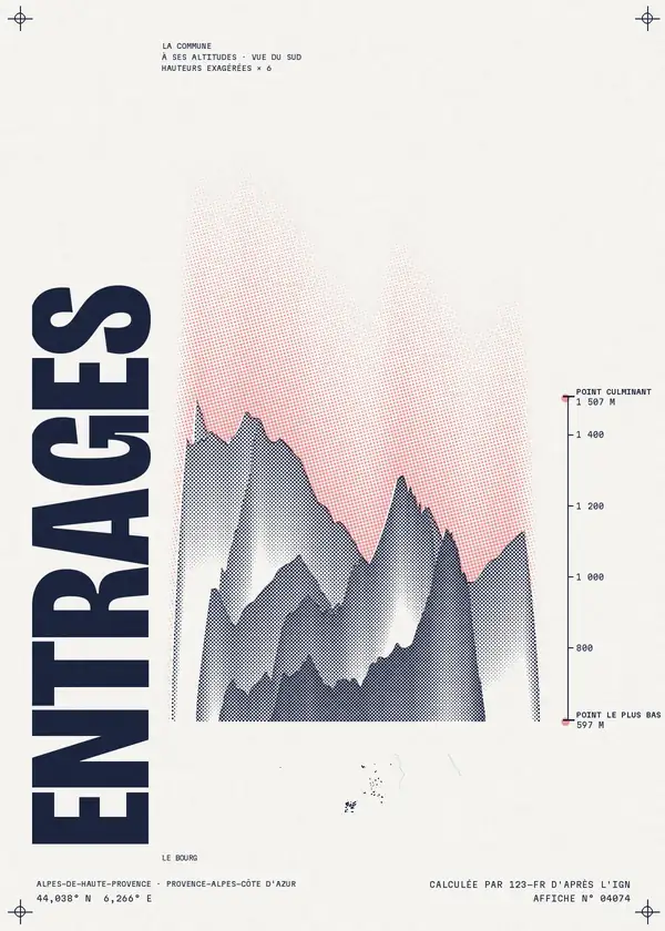 Affiche de Entrages, calculée par 123-fr d'après l'IGN