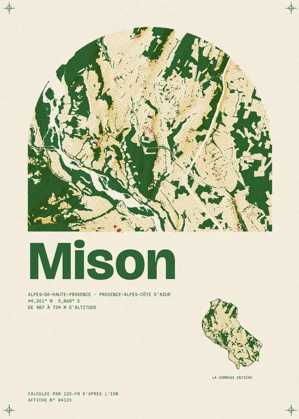 Affiche de Mison, calculée par 123-fr d'après l'IGN