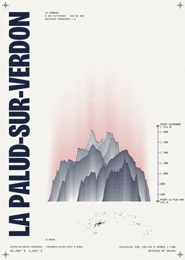 Affiche de La Palud-sur-Verdon, calculée par 123-fr d'après l'IGN