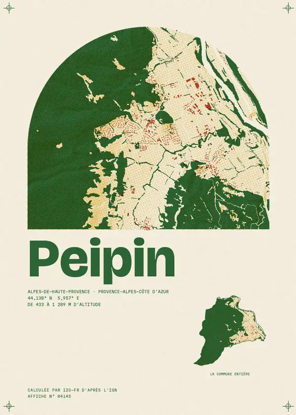 Affiche de Peipin, calculée par 123-fr d'après l'IGN