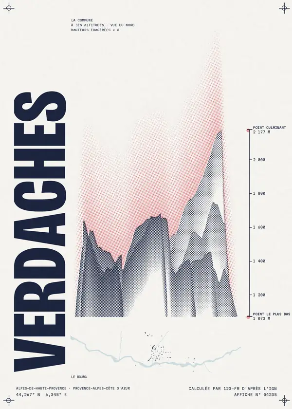 Affiche de Verdaches, calculée par 123-fr d'après l'IGN