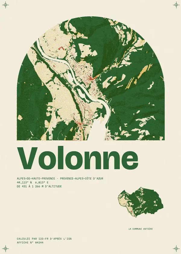 Affiche de Volonne, calculée par 123-fr d'après l'IGN
