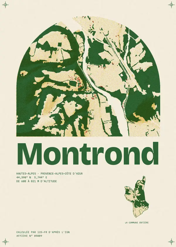 Affiche de Montrond, calculée par 123-fr d'après l'IGN
