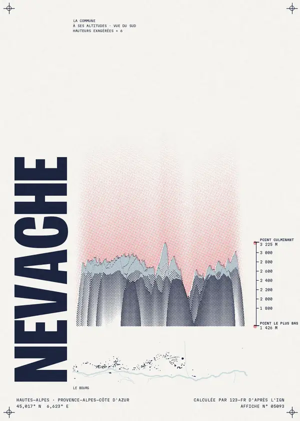 Affiche de Névache, calculée par 123-fr d'après l'IGN