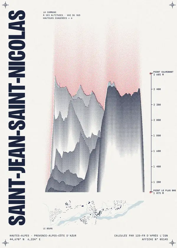 Affiche de Saint-Jean-Saint-Nicolas, calculée par 123-fr d'après l'IGN