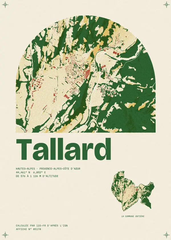 Affiche de Tallard, calculée par 123-fr d'après l'IGN