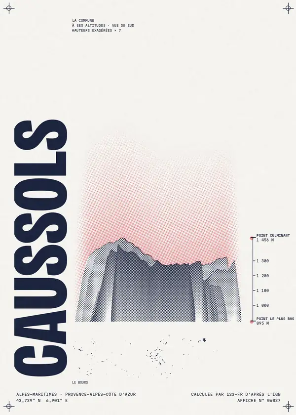 Affiche de Caussols, calculée par 123-fr d'après l'IGN