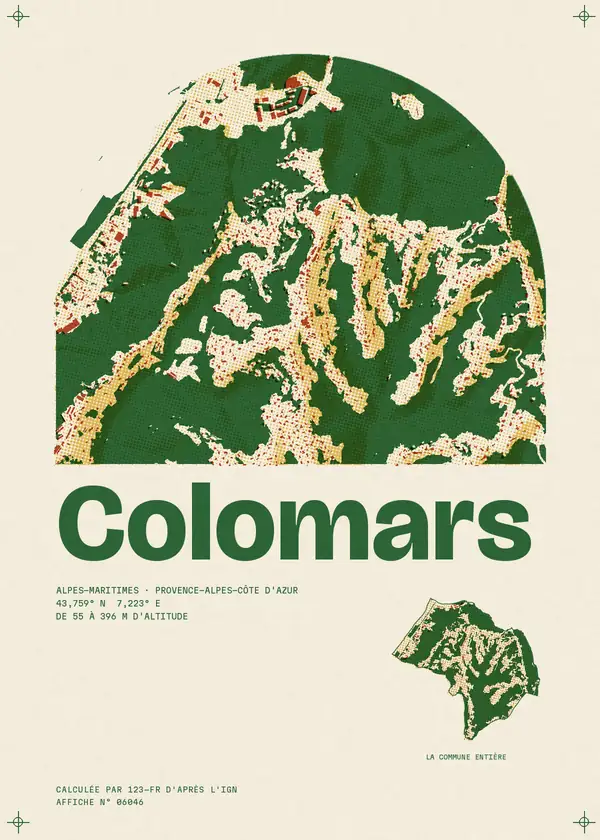 Affiche de Colomars, calculée par 123-fr d'après l'IGN