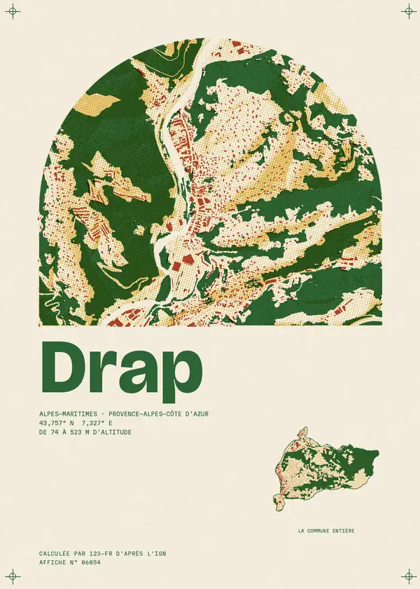 Affiche de Drap, calculée par 123-fr d'après l'IGN