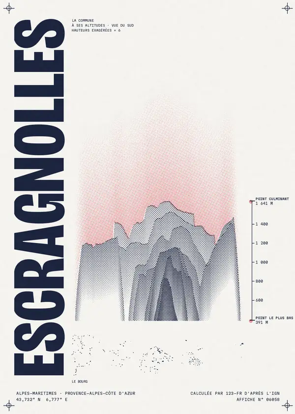 Affiche de Escragnolles, calculée par 123-fr d'après l'IGN