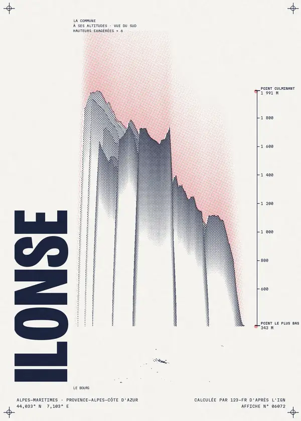 Affiche de Ilonse, calculée par 123-fr d'après l'IGN