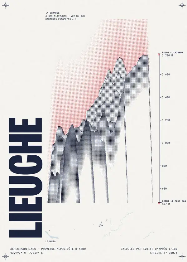 Affiche de Lieuche, calculée par 123-fr d'après l'IGN