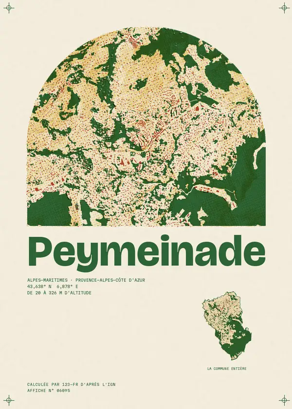 Affiche de Peymeinade, calculée par 123-fr d'après l'IGN
