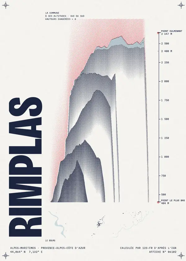 Affiche de Rimplas, calculée par 123-fr d'après l'IGN