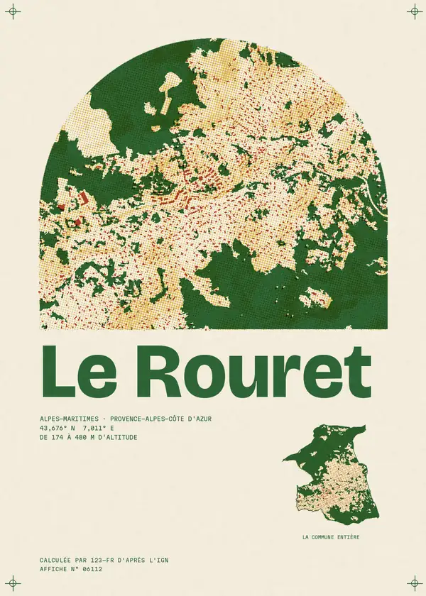 Affiche de Le Rouret, calculée par 123-fr d'après l'IGN